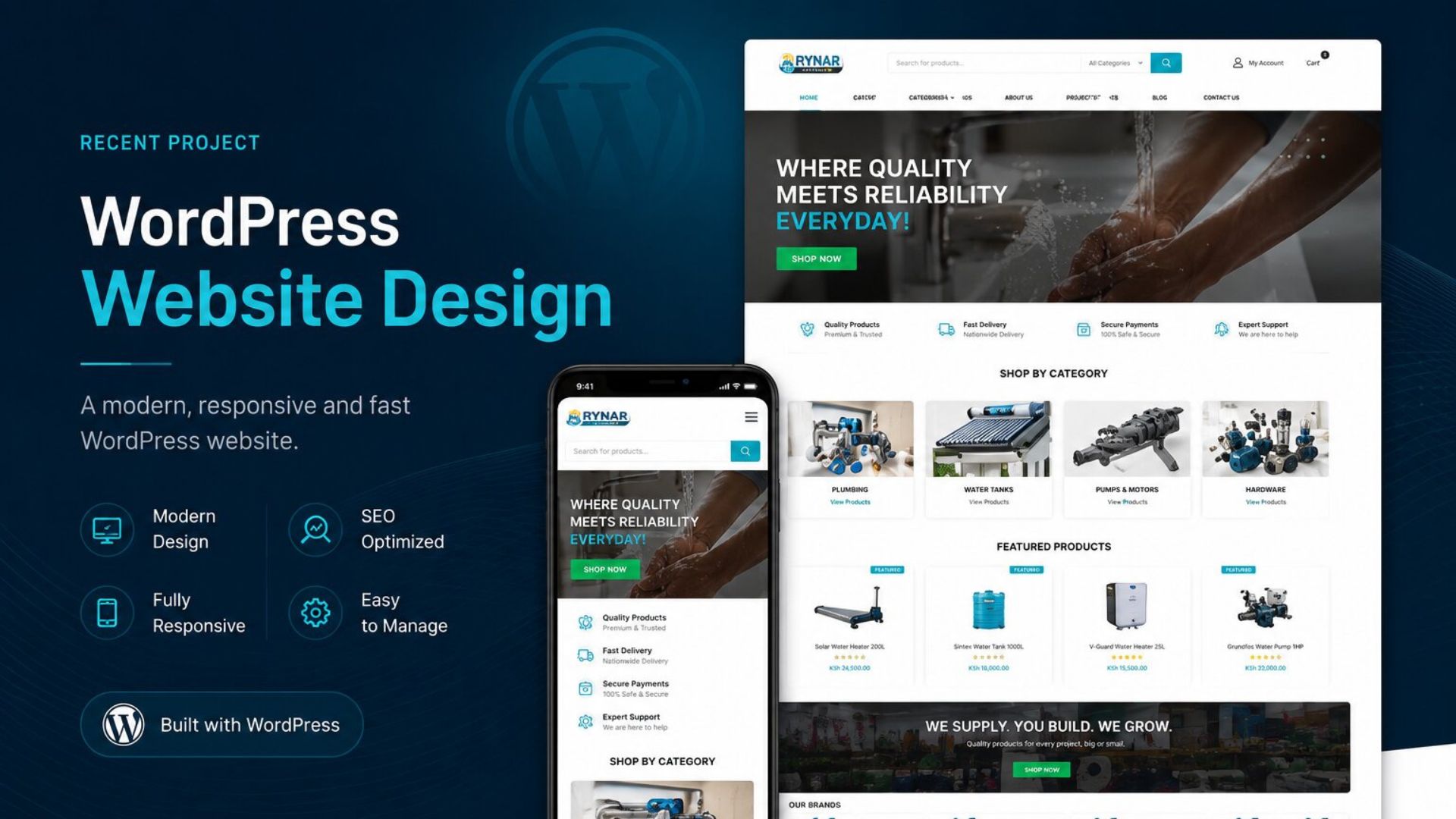 Rynar Hardware e-commerce website