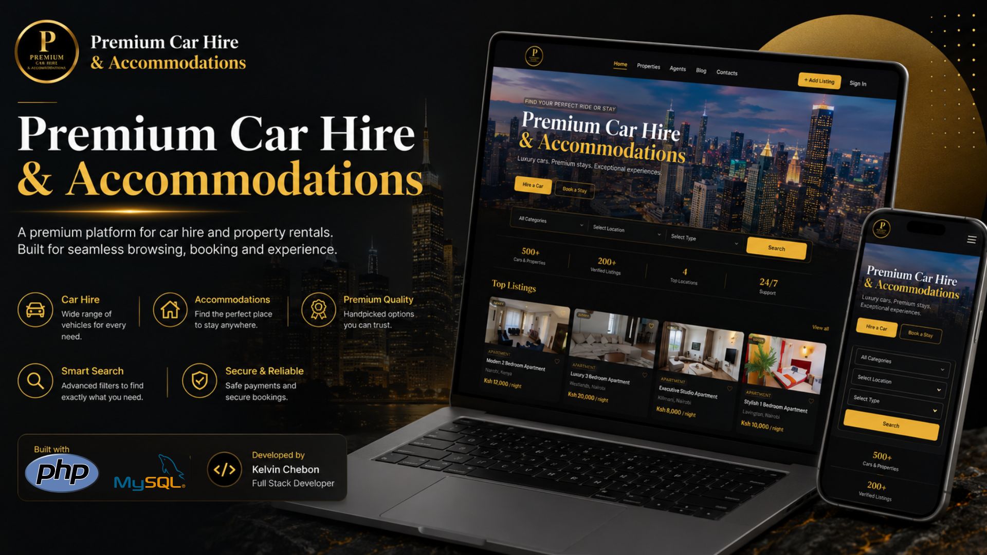 Bemageetz car rental and Airbnb website
