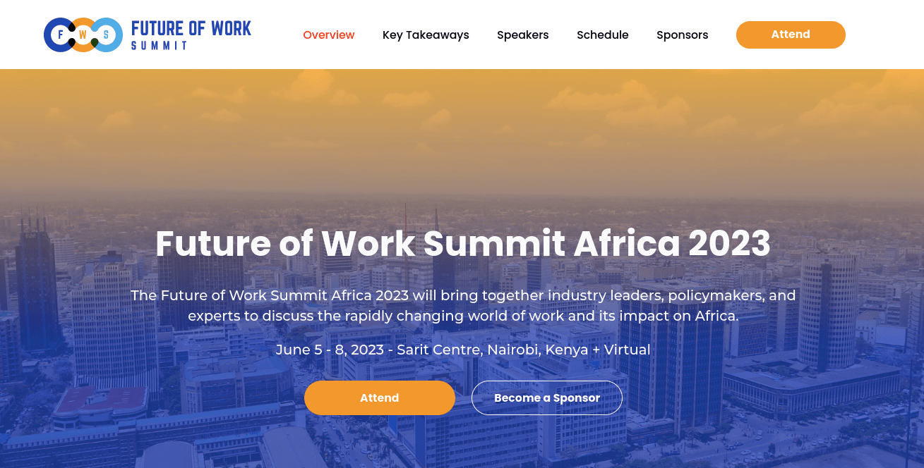 Future of Work Africa website